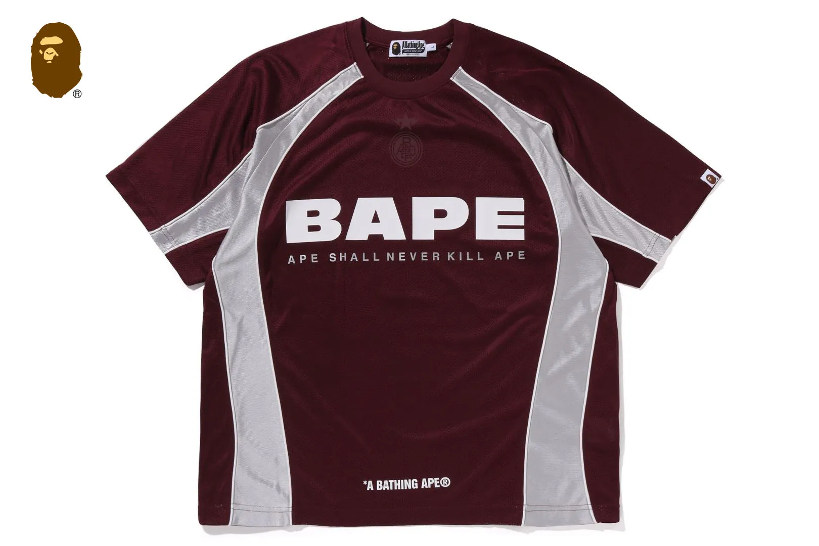 SOLID CAMO JACQUARD MULTILOGO RELAXED FIT FOOTBALL JERSEY sold by Bape product image thumbnail 5