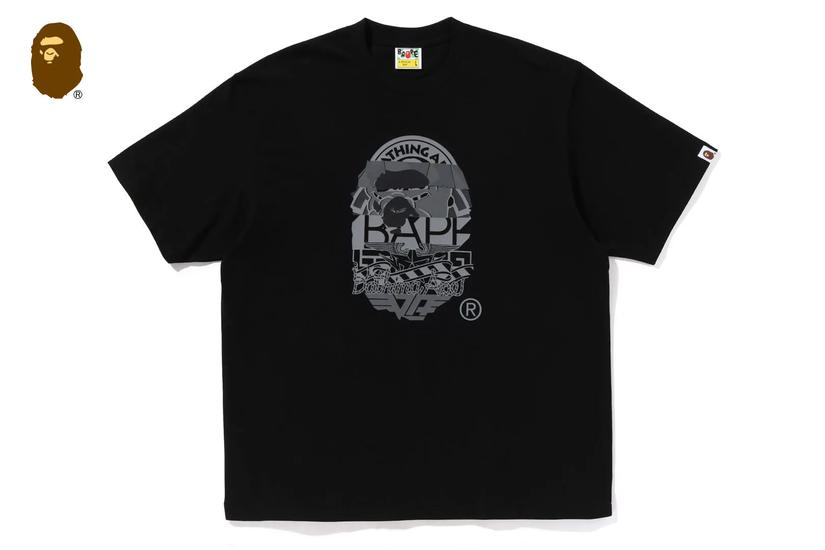 MULTI LOGO APE HEAD RELAXED FIT TEE sold by Bape product image thumbnail 4