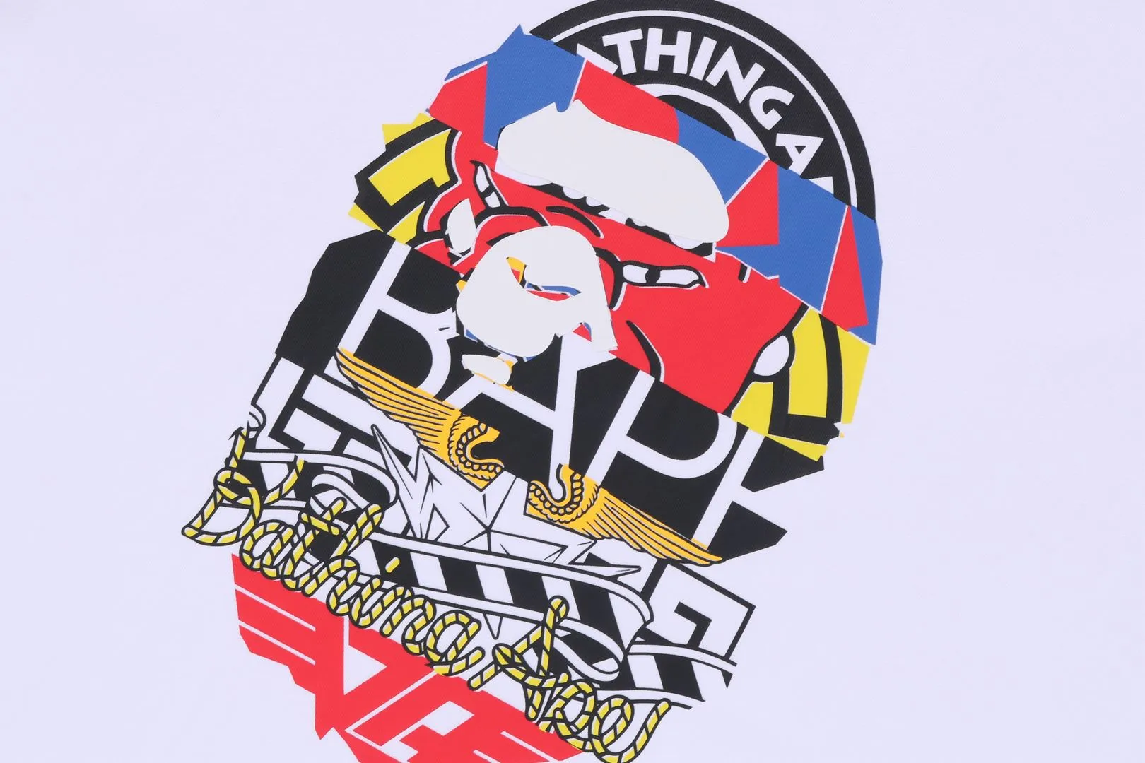 MULTI LOGO APE HEAD RELAXED FIT TEE sold by Bape product image thumbnail 3