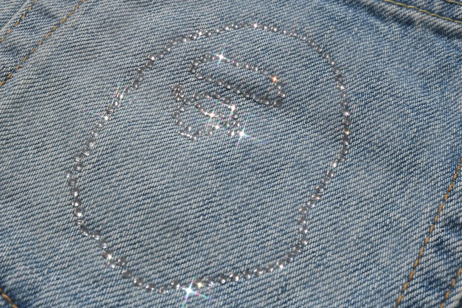 CRYSTAL APE HEAD DENIM SHORTS sold by Bape product image thumbnail 4