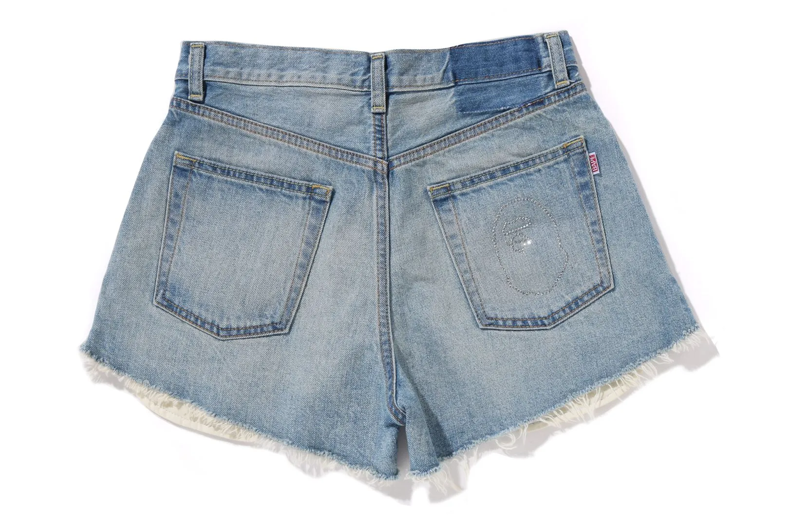 CRYSTAL APE HEAD DENIM SHORTS sold by Bape product image thumbnail 2