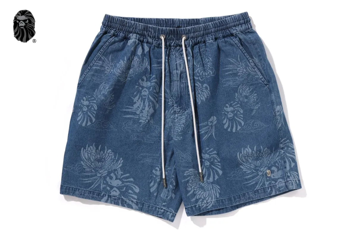 BAPE BLACK BAPE HAWAIIAN CAMP SHORTS #2 sold by Bape