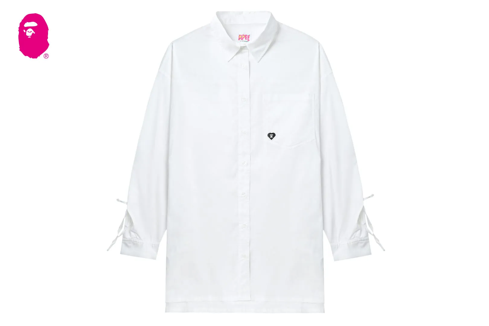 DRAWSTRING DETAILS BOYFRIEND SHIRT sold by Bape product image thumbnail 3