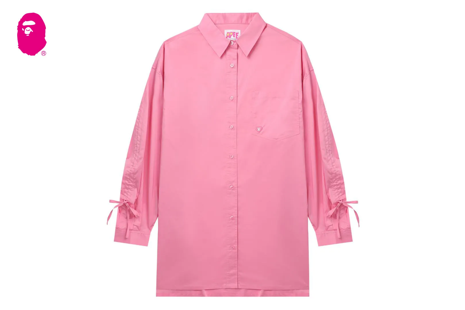 DRAWSTRING DETAILS BOYFRIEND SHIRT sold by Bape