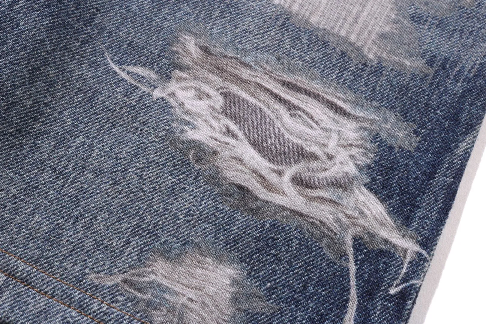 BAPE DENIM PRINT SWEAT SHORTS sold by Bape product image thumbnail 4