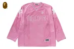 LINE CAMO MULTILOGO RELAXED FIT FOOTBALL JERSEY sold by Bape