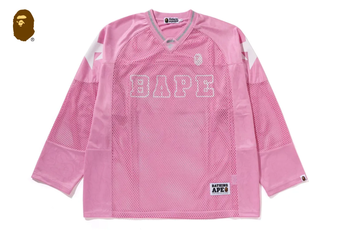 LINE CAMO MULTILOGO RELAXED FIT FOOTBALL JERSEY made by Bape