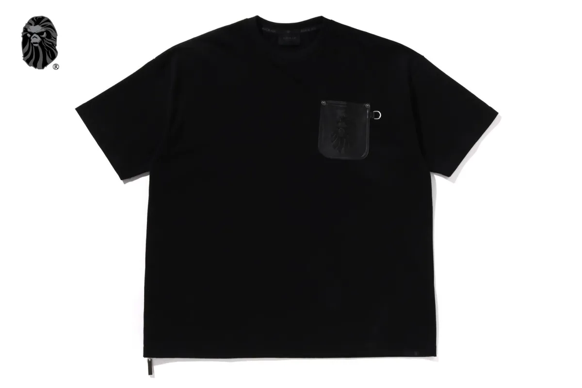 BAPE BLACK SIDE ZIPPED POCKET TEE sold by Bape