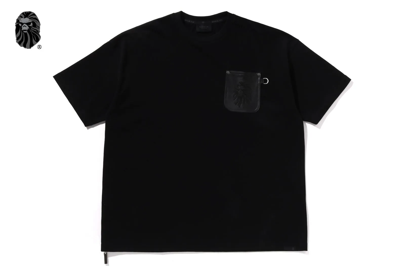BAPE BLACK SIDE ZIPPED POCKET TEE sold by Bape