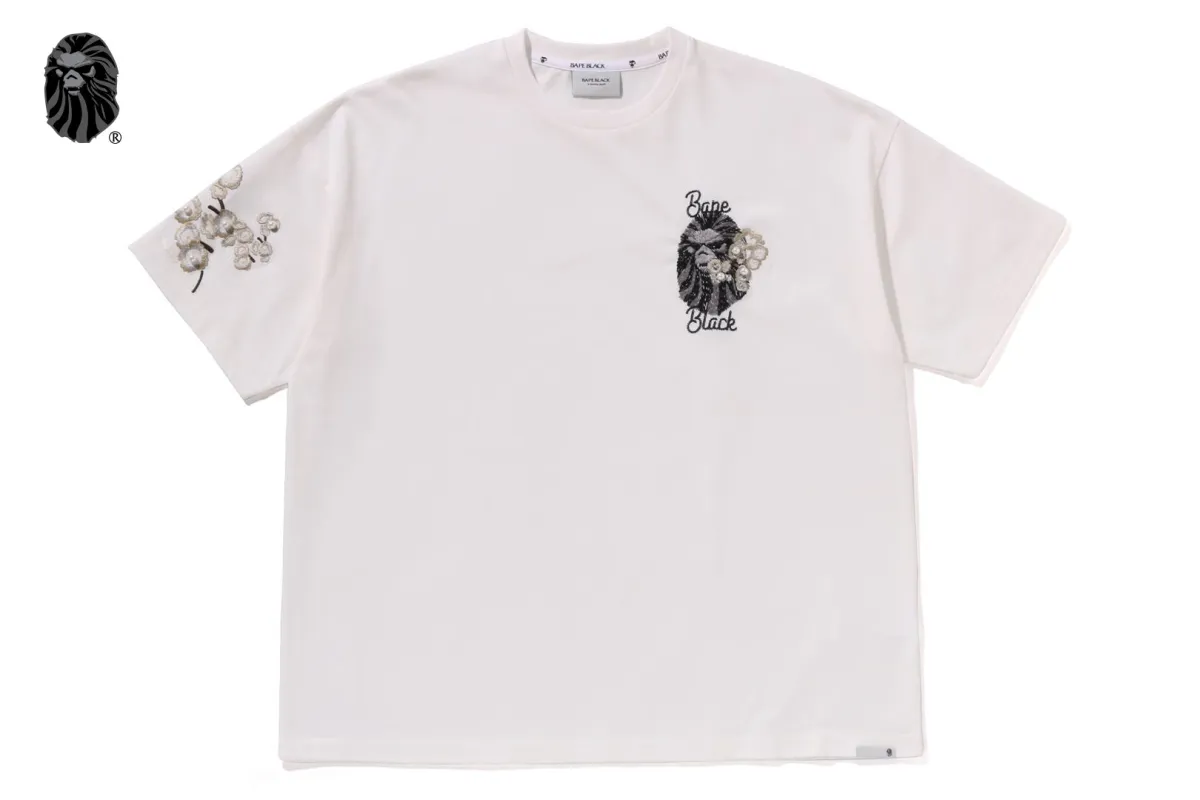BAPE BLACK PEARL EMB FLORAL TEE sold by Bape