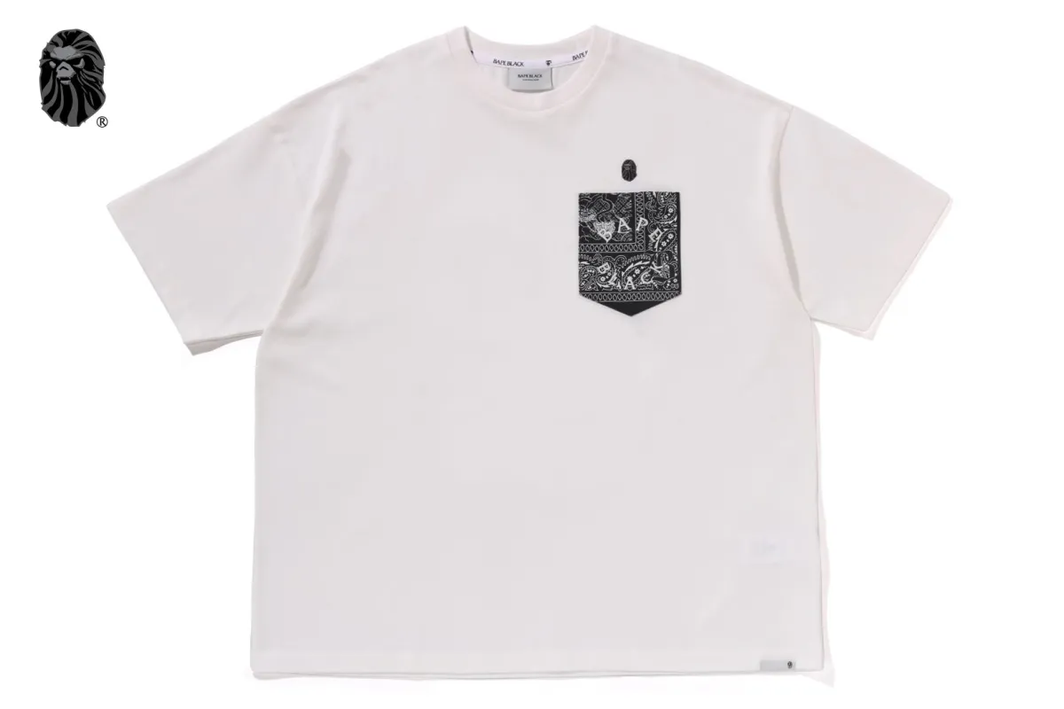 BAPE BLACK PAISLEY POCKET TEE #2 sold by Bape