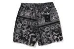 BAPE BLACK BORO PAISLEY CAMP SHORTS sold by Bape
