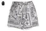 BAPE BLACK BORO PAISLEY CAMP SHORTS sold by Bape