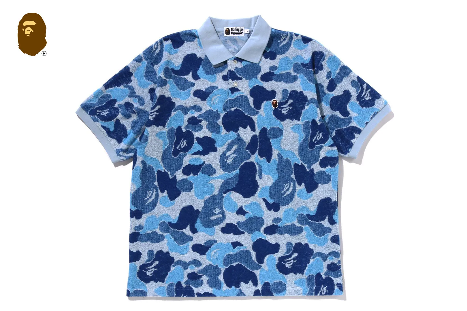ABC CAMO PILE JACQUARD RELAXED FIT POLO SHIRT sold by Bape product image thumbnail 4