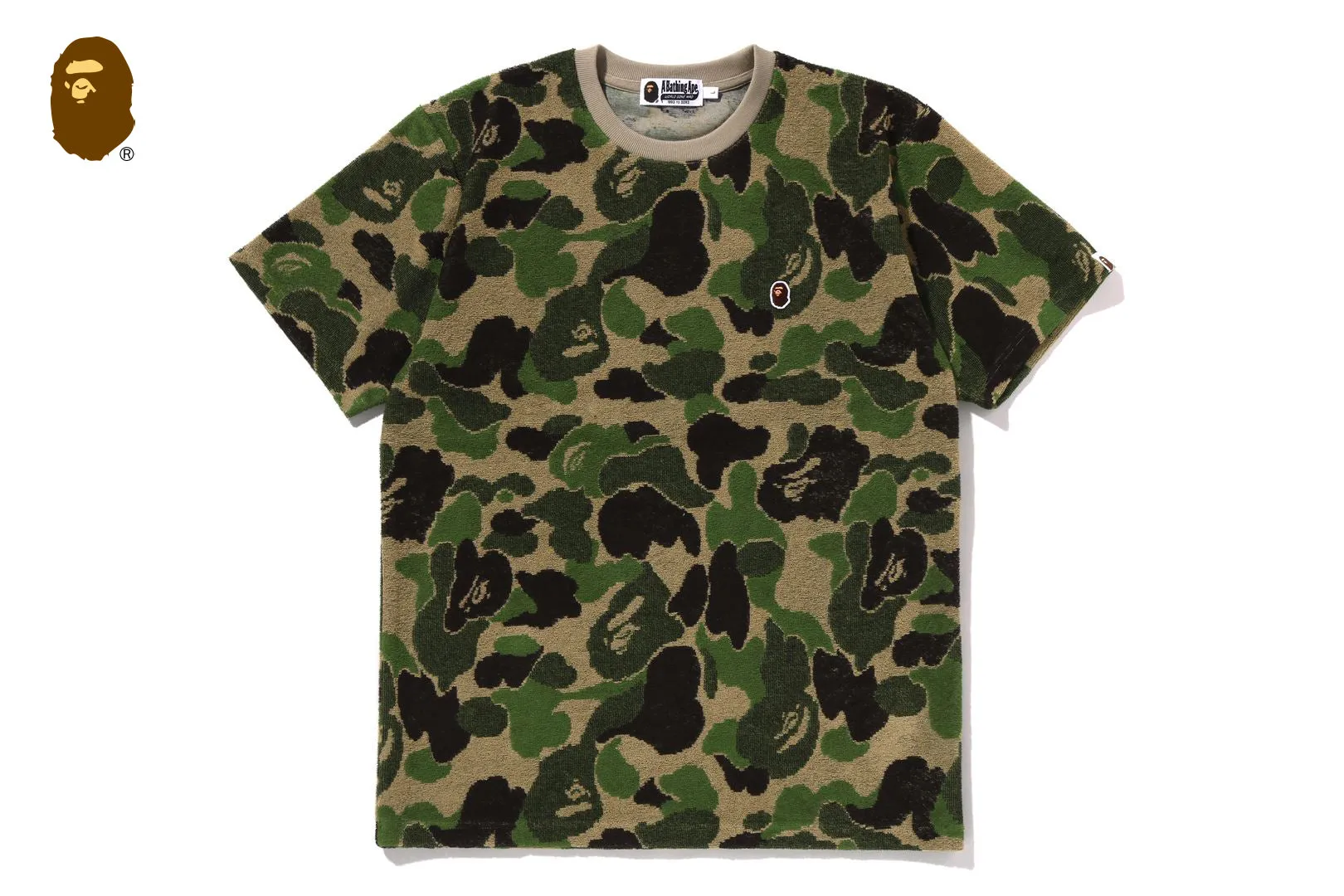 ABC CAMO PILE JACQUARD ONE POINT TEE sold by Bape