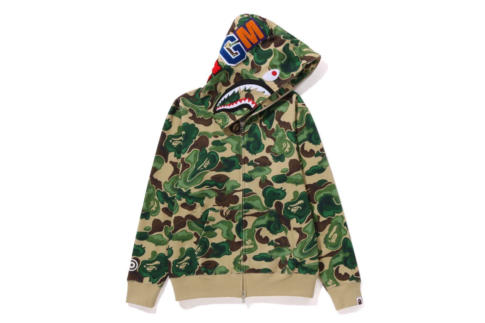 BAPE ART CAMO SHARK FULL ZIP HOODIE sold by Bape