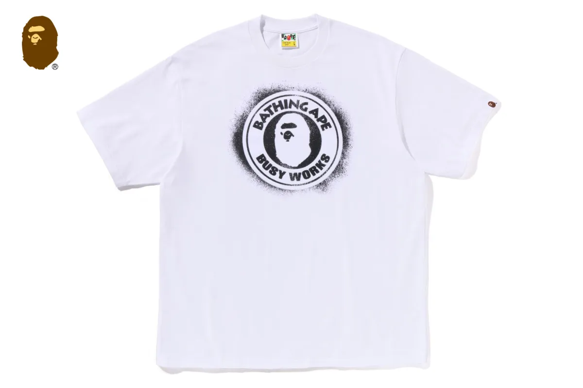 SPRAY PRINT BUSY WORKS RELAXED FIT TEE sold by Bape