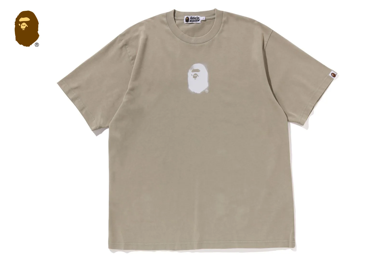 PIGMENT PRINT APE HEAD RELAXED FIT TEE sold by Bape