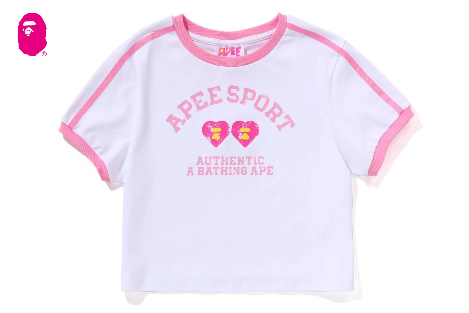 LOGO PRINTED CROP TEE sold by Bape