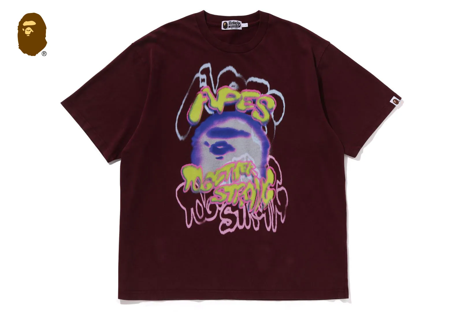 HEAVY WASHED LOGO RELAXED FIT TEE sold by Bape product image thumbnail 4