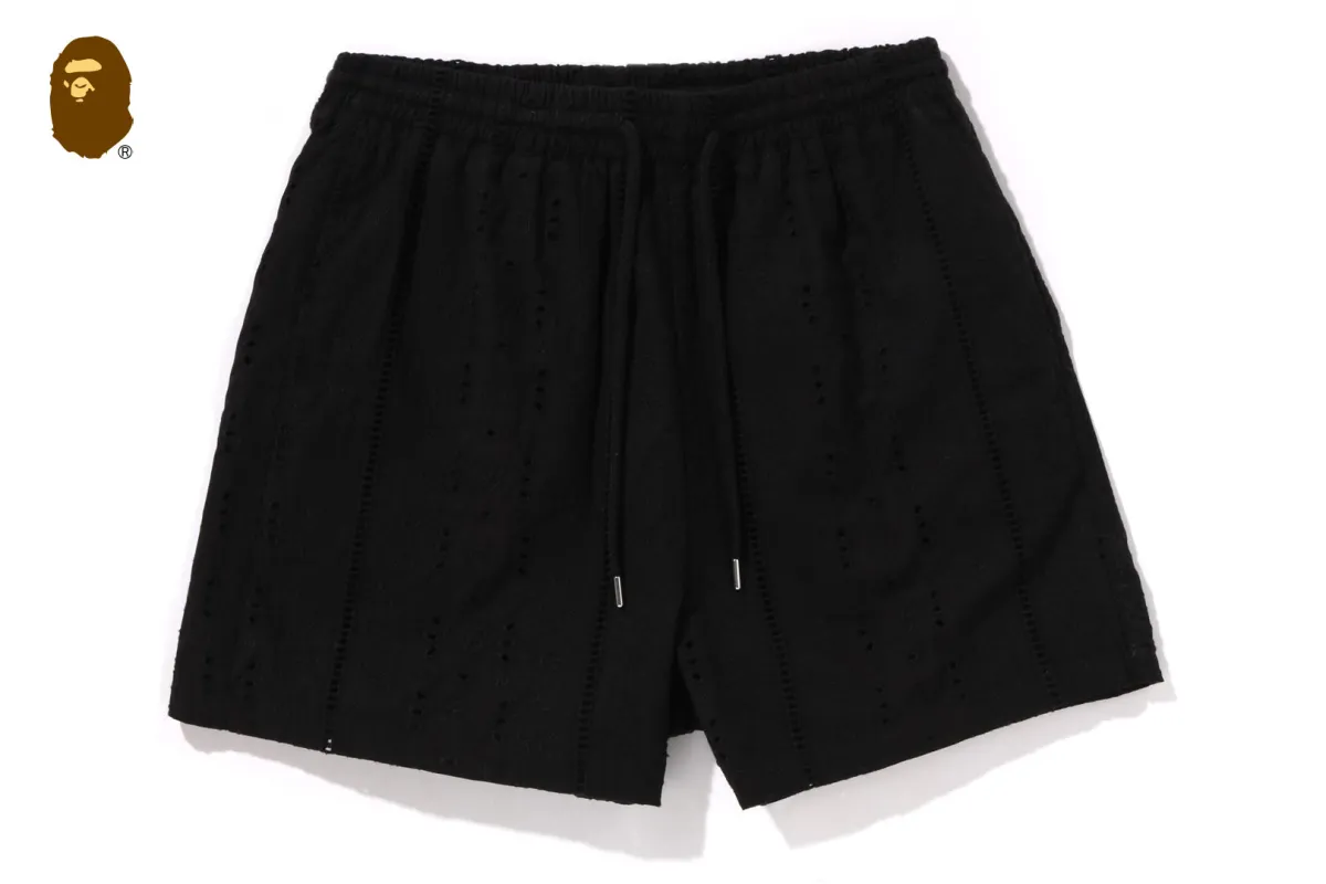 EMBROIDERY RELAXED FIT SHORTS sold by Bape