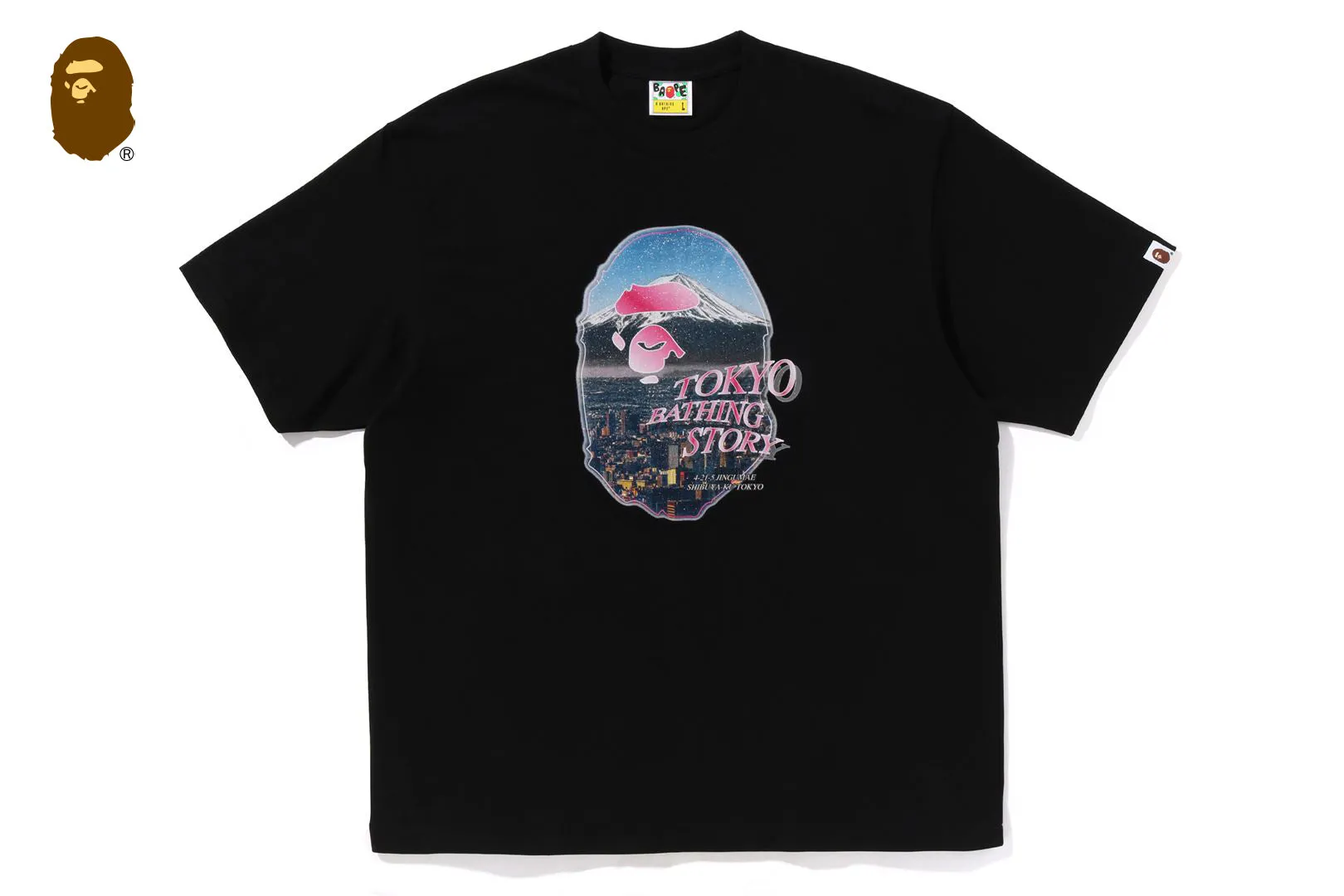 CITYSCAPE APE HEAD RELAXED FIT TEE sold by Bape product image thumbnail 4