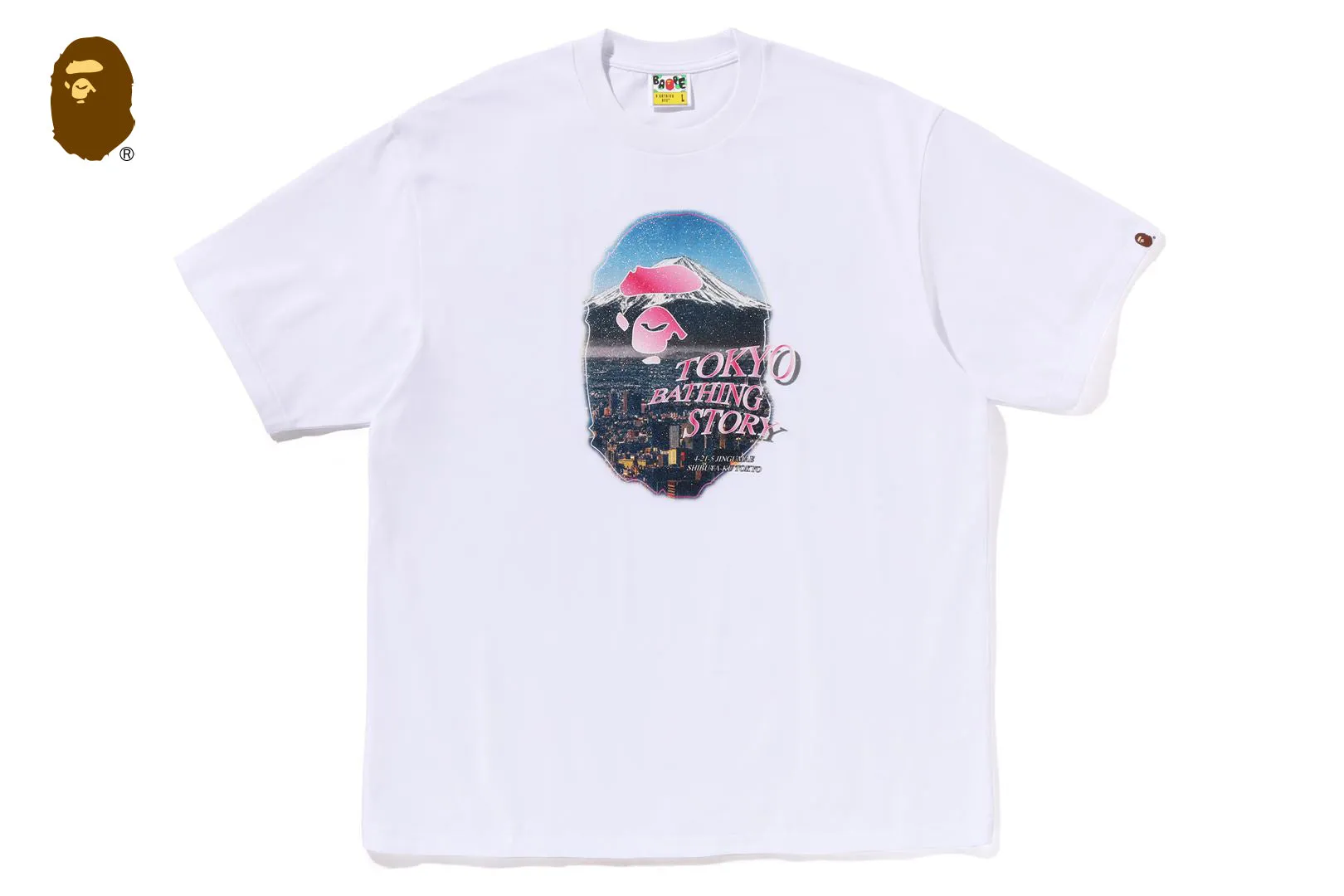 CITYSCAPE APE HEAD RELAXED FIT TEE sold by Bape