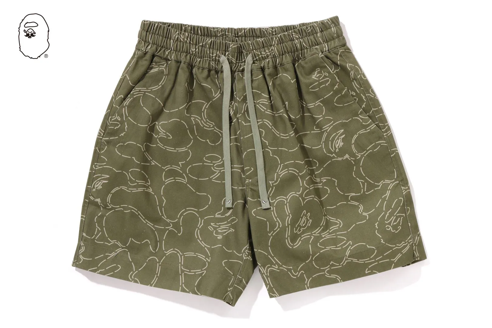 CAMO SPORTY SHORTS sold by Bape