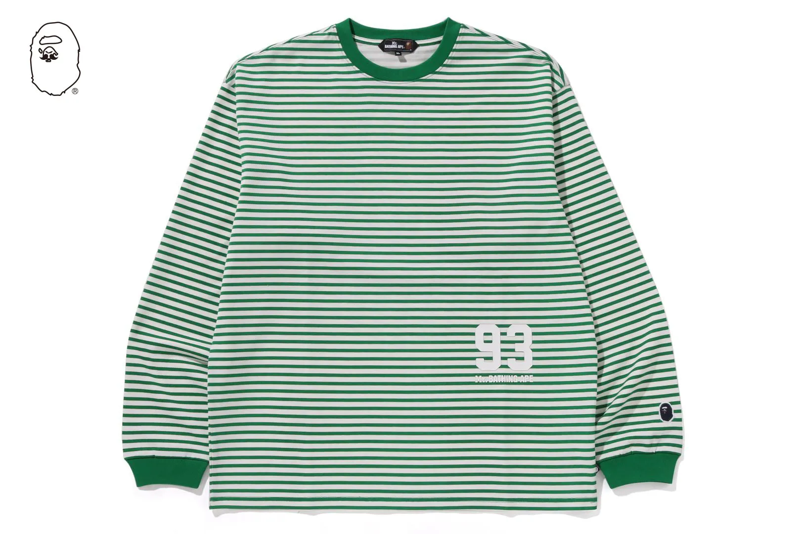 STRIPE LS PRINT TEE sold by Bape