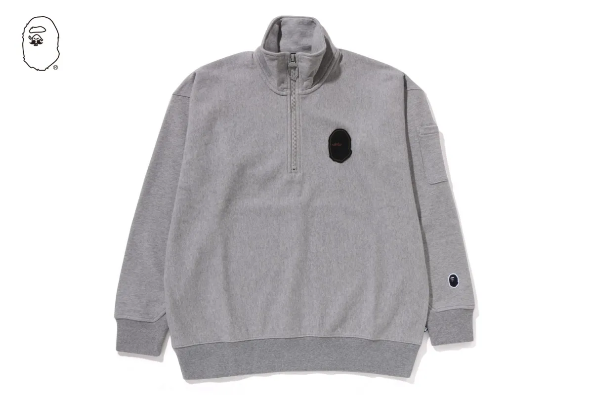 HALF ZIP PULL OVER SWEAT SHIRT #1 sold by Bape