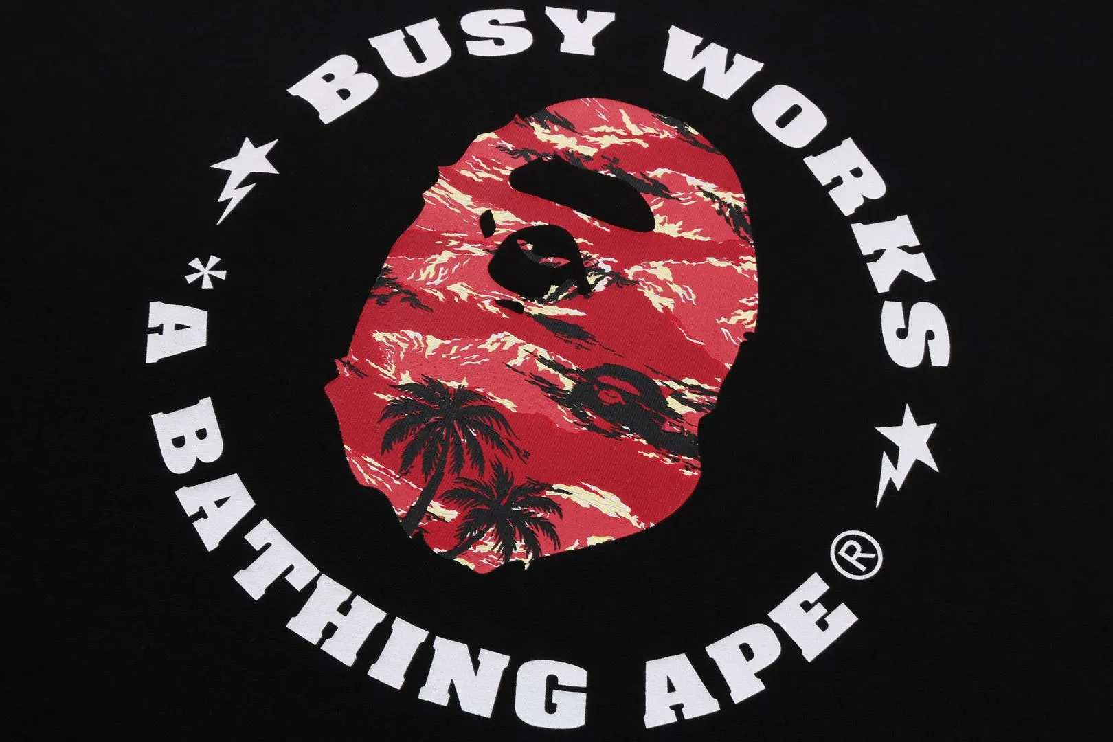 PALM TREE CAMO BUSY WORKS STA RELAXED FIT TEE sold by Bape product image thumbnail 5