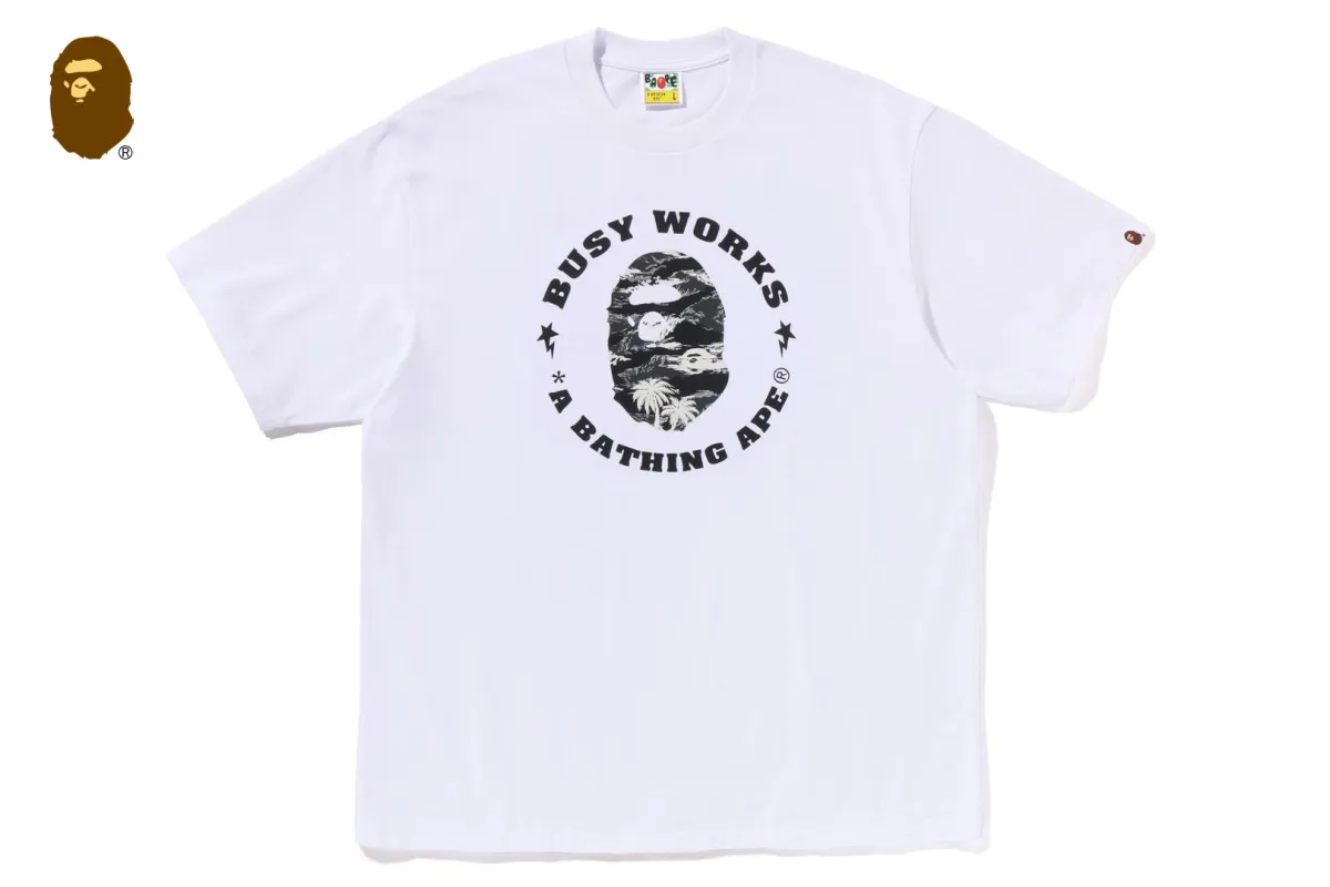 PALM TREE CAMO BUSY WORKS STA RELAXED FIT TEE sold by Bape