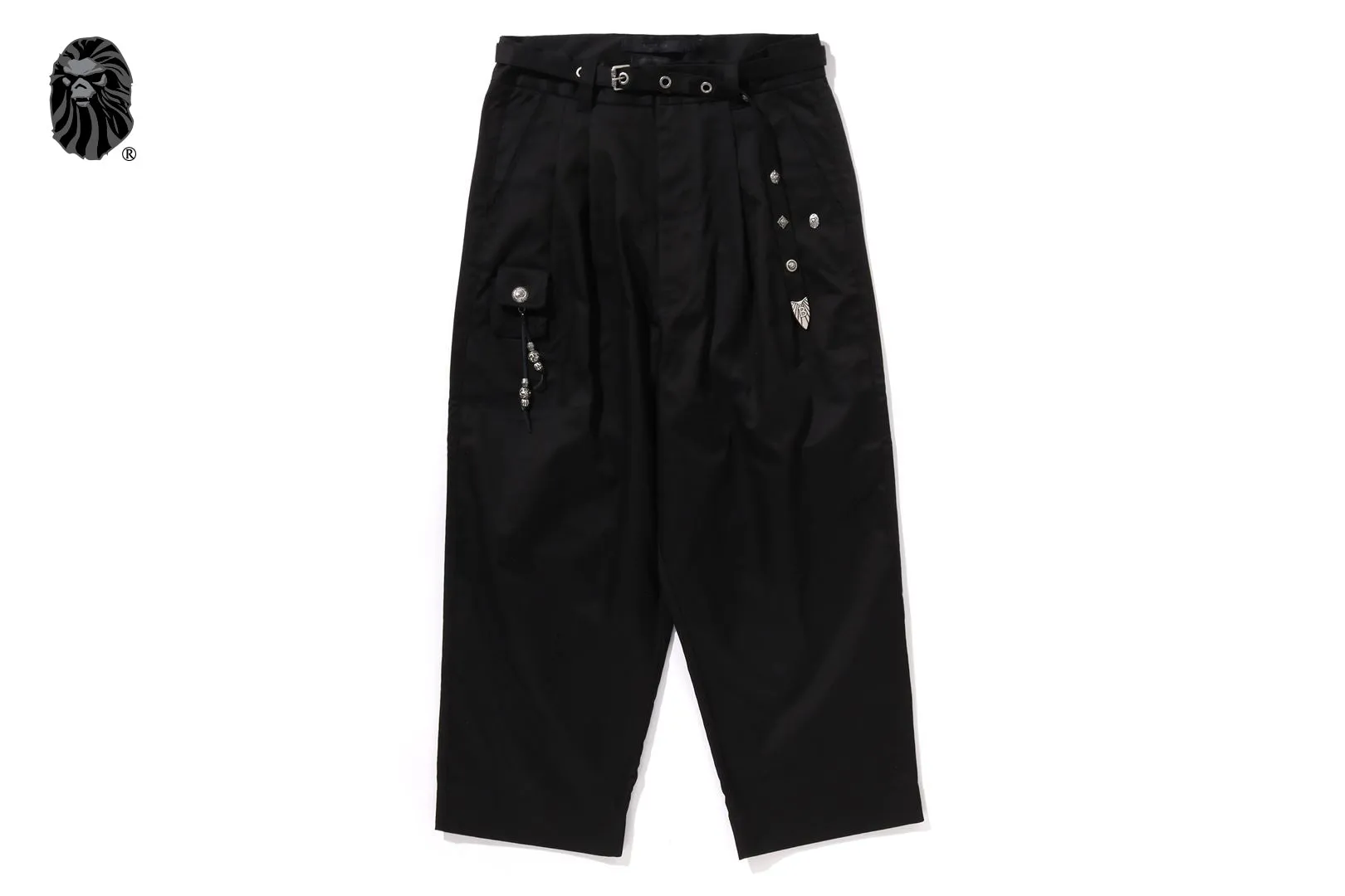 BAPE BLACK BELTED AIRPOD CHINO PANTS sold by Bape product image thumbnail 3