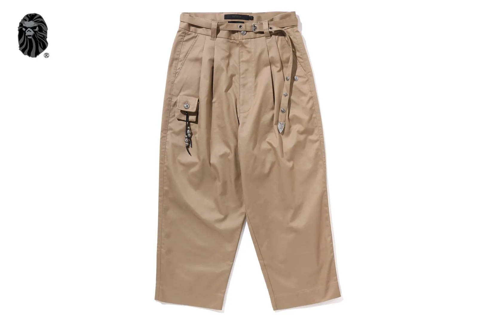 BAPE BLACK BELTED AIRPOD CHINO PANTS sold by Bape