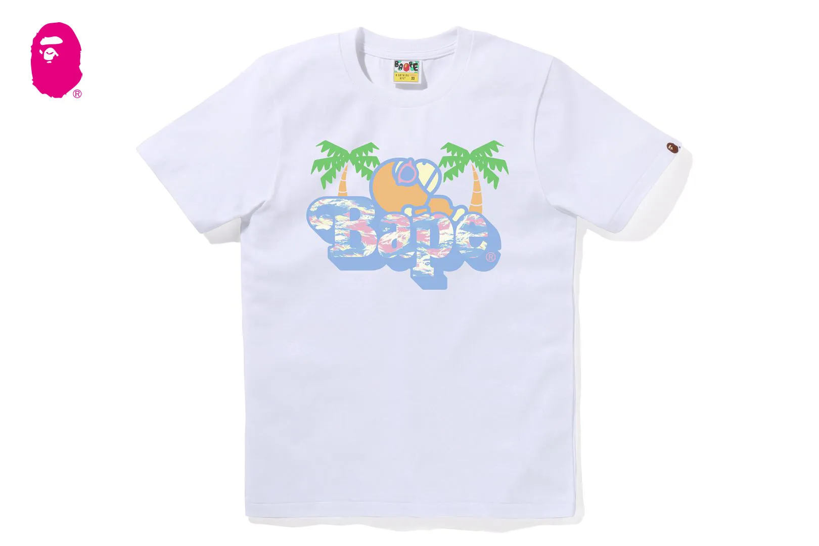 PALM TREE PATTERN MILO ON BAPE TEE sold by Bape