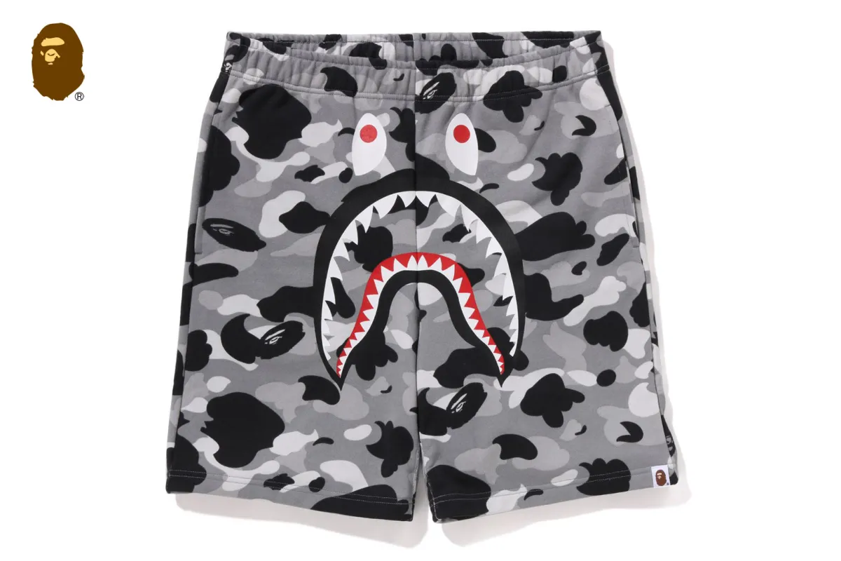 1ST CAMO SHARK REGULAR FIT SWEAT SHORTS sold by Bape