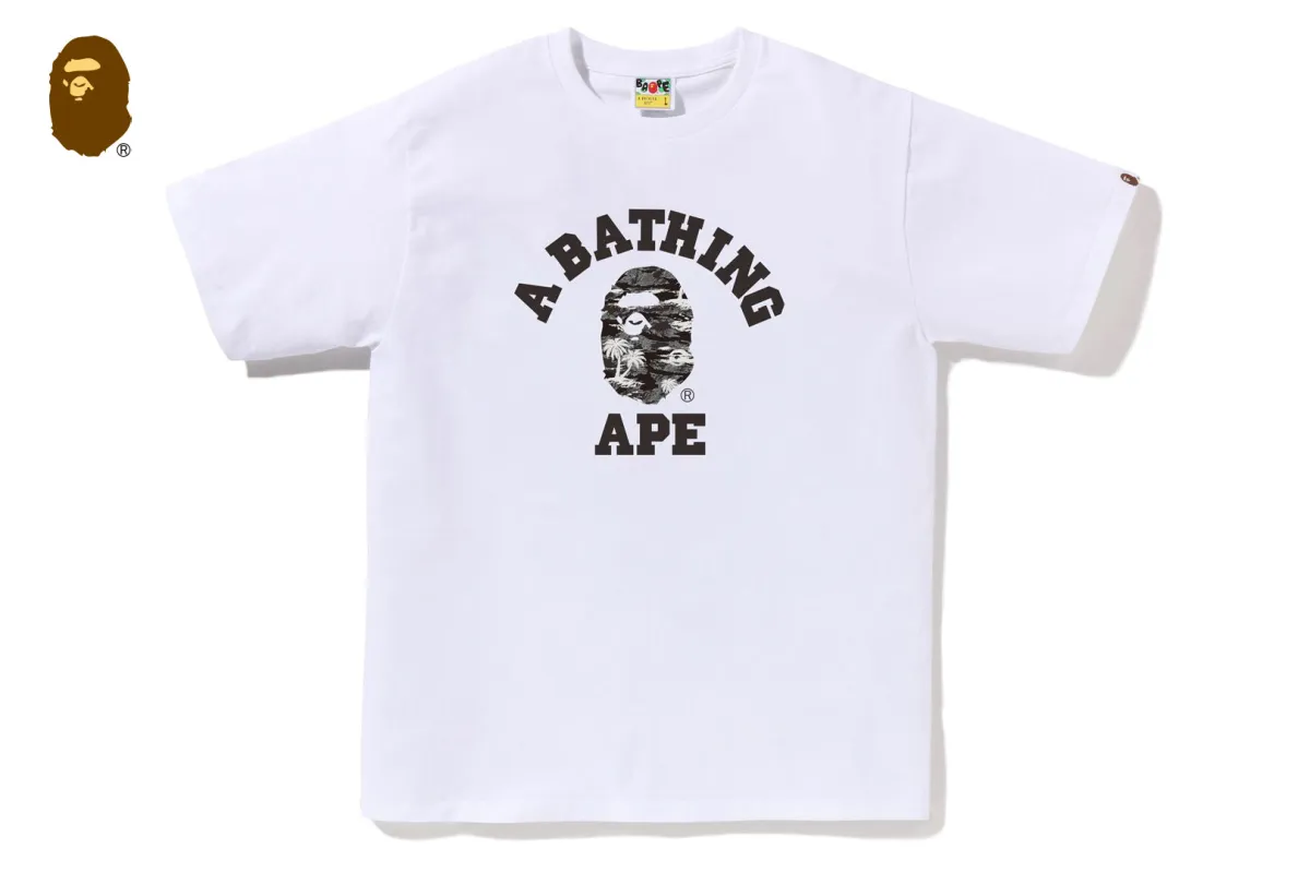 PALM TREE CAMO COLLEGE TEE sold by Bape