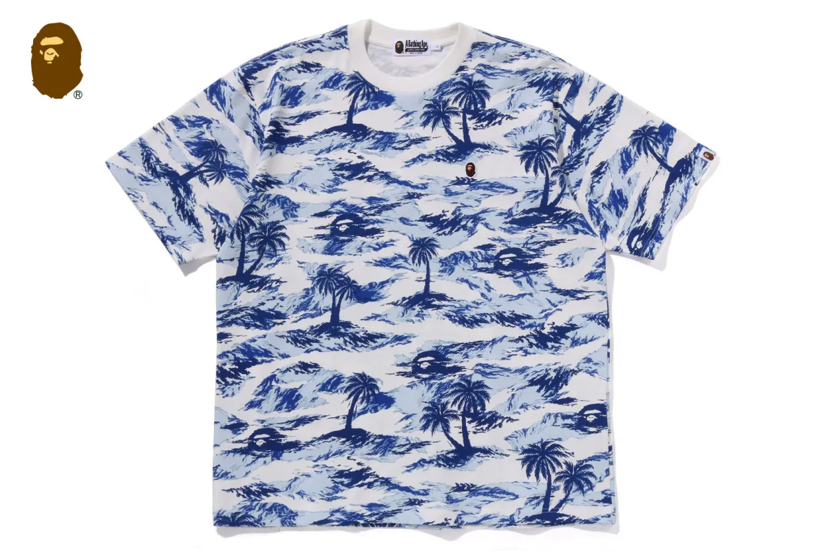 【A BATHING APE】6色展開 PALM TREE CAMO COLLEGE TEE UNISEX A BATHING APE® Palm Tree Camo College Tee | Bape official