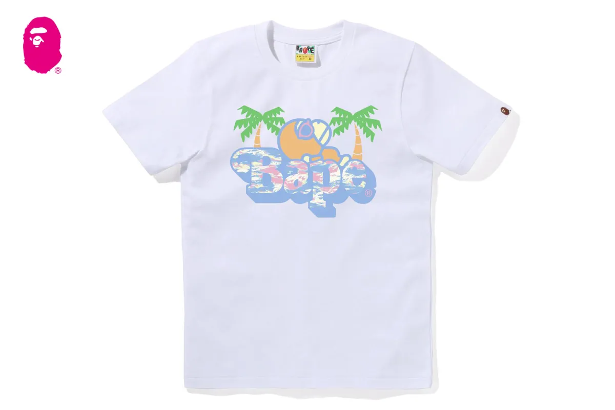 PALM TREE PATTERN MILO ON BAPE TEE sold by Bape