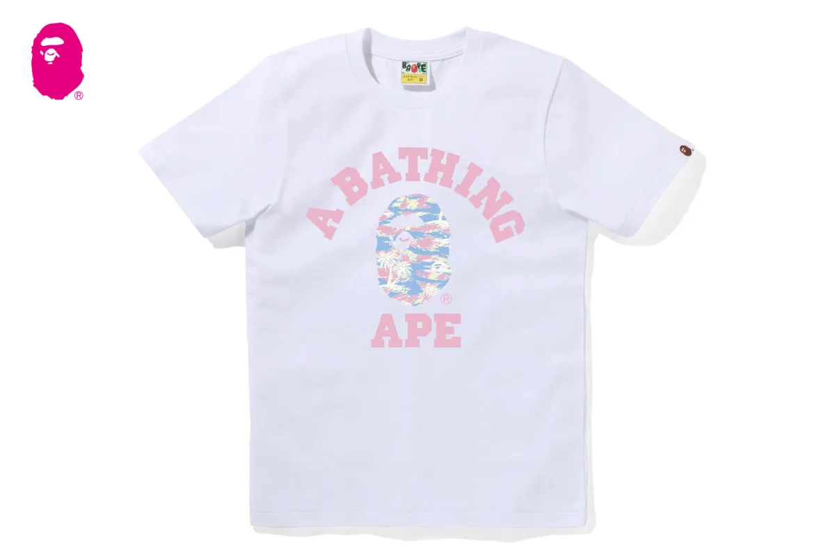 PALM TREE CAMO COLLEGE TEE sold by Bape
