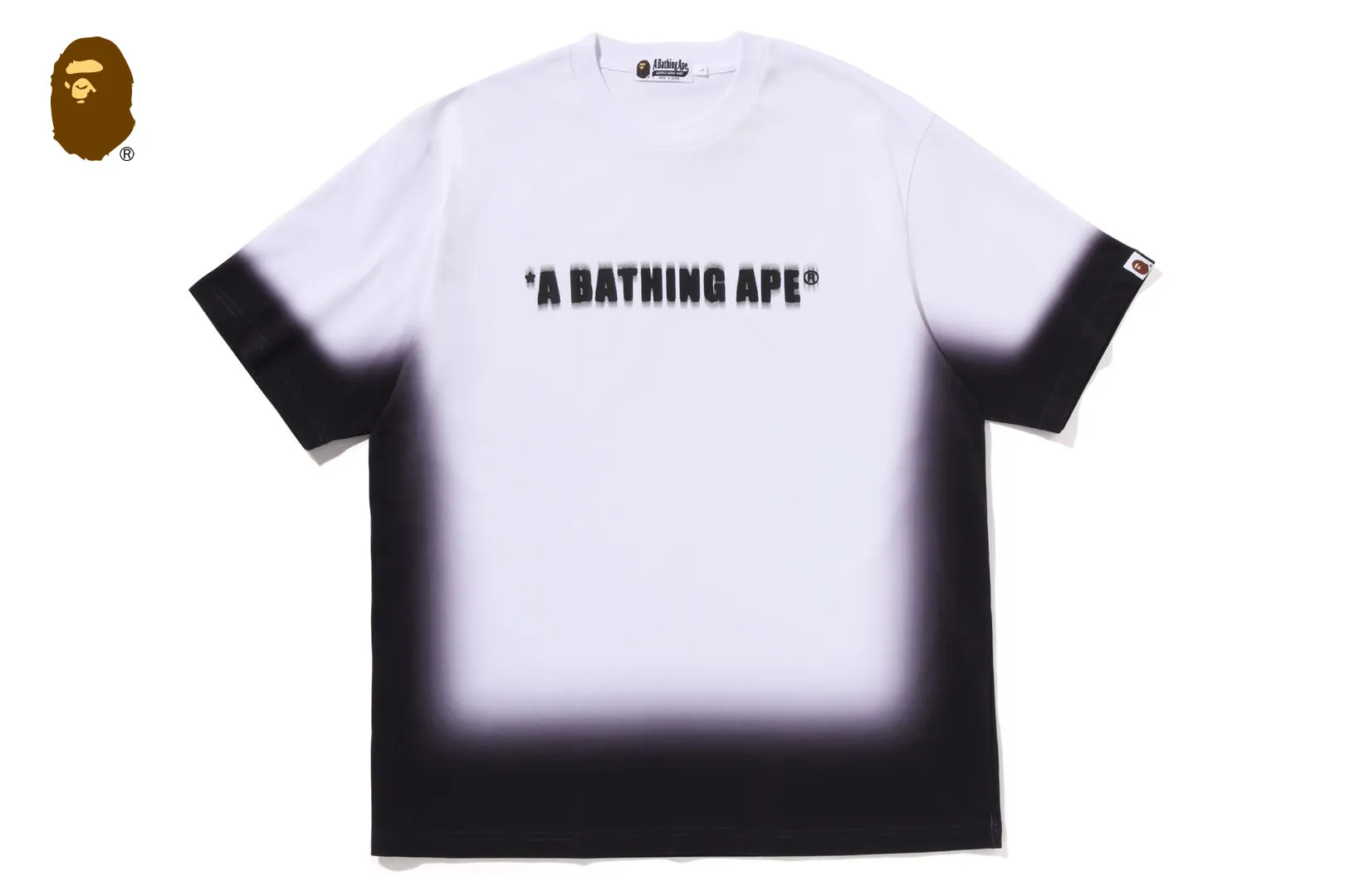 SPRAY PRINT BATHING APE LOGO RELAXED FIT TEE sold by Bape