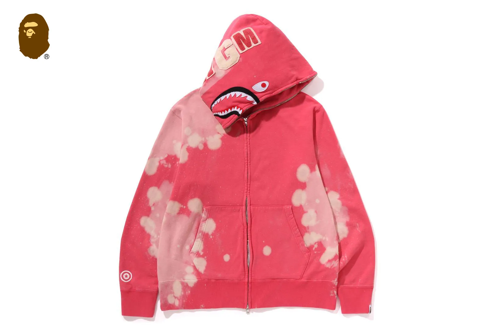 HAND DYE SHARK FULL ZIP HOODIE sold by Bape