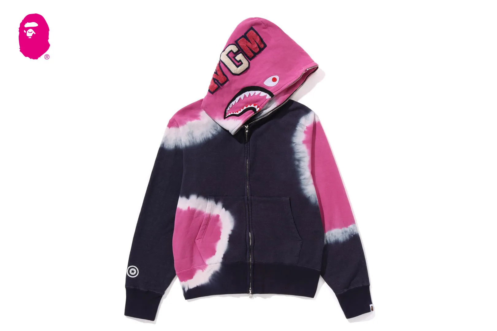 HAND DYE SHARK FULL ZIP HOODIE sold by Bape