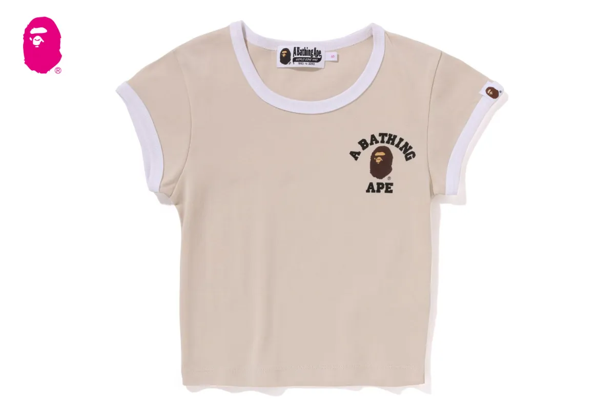 COLLEGE CROPPED TRIM TEE sold by Bape