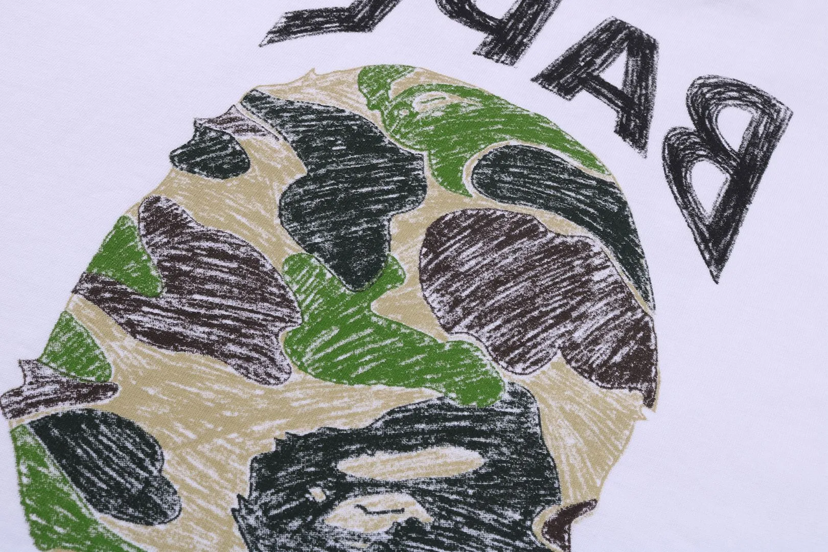 ABC CAMO HAND DRAW APE HEAD RELAXED FIT TEE sold by Bape product image thumbnail 4