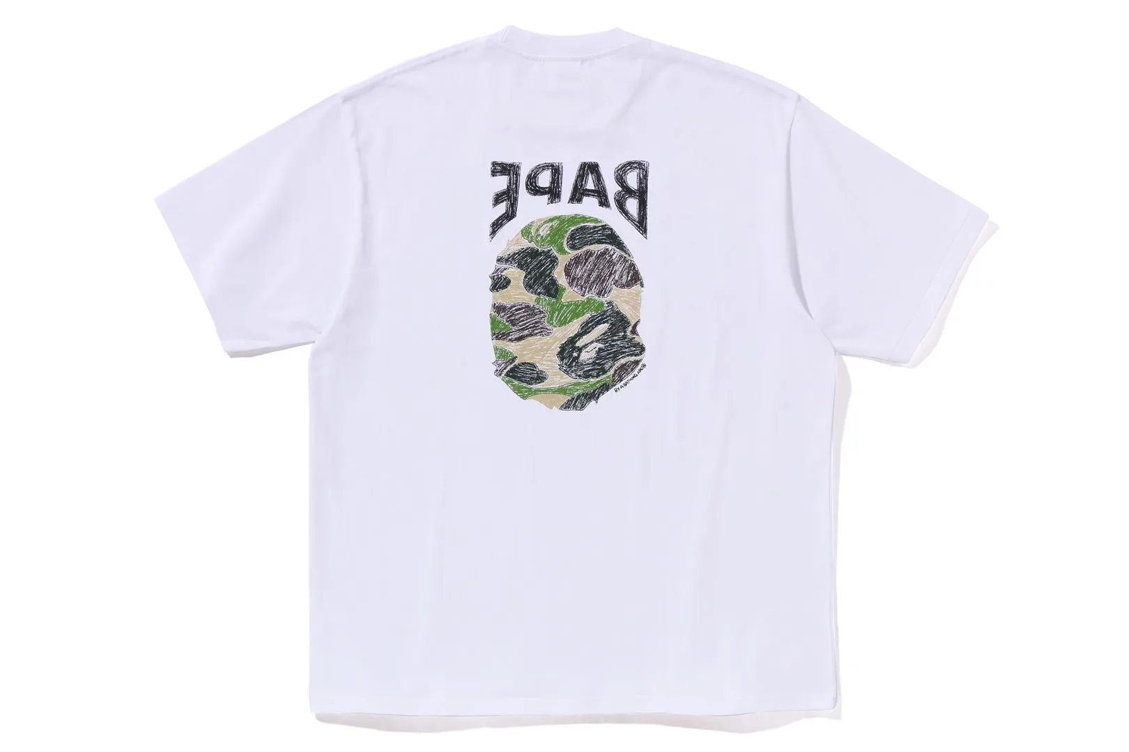 ABC CAMO HAND DRAW APE HEAD RELAXED FIT TEE sold by Bape product image thumbnail 2