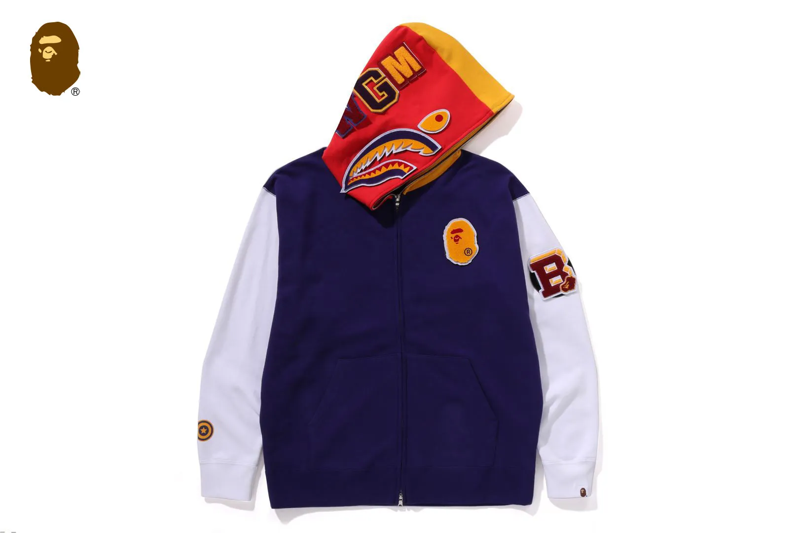 SHARK FULL ZIP HOODIE US sold by Bape