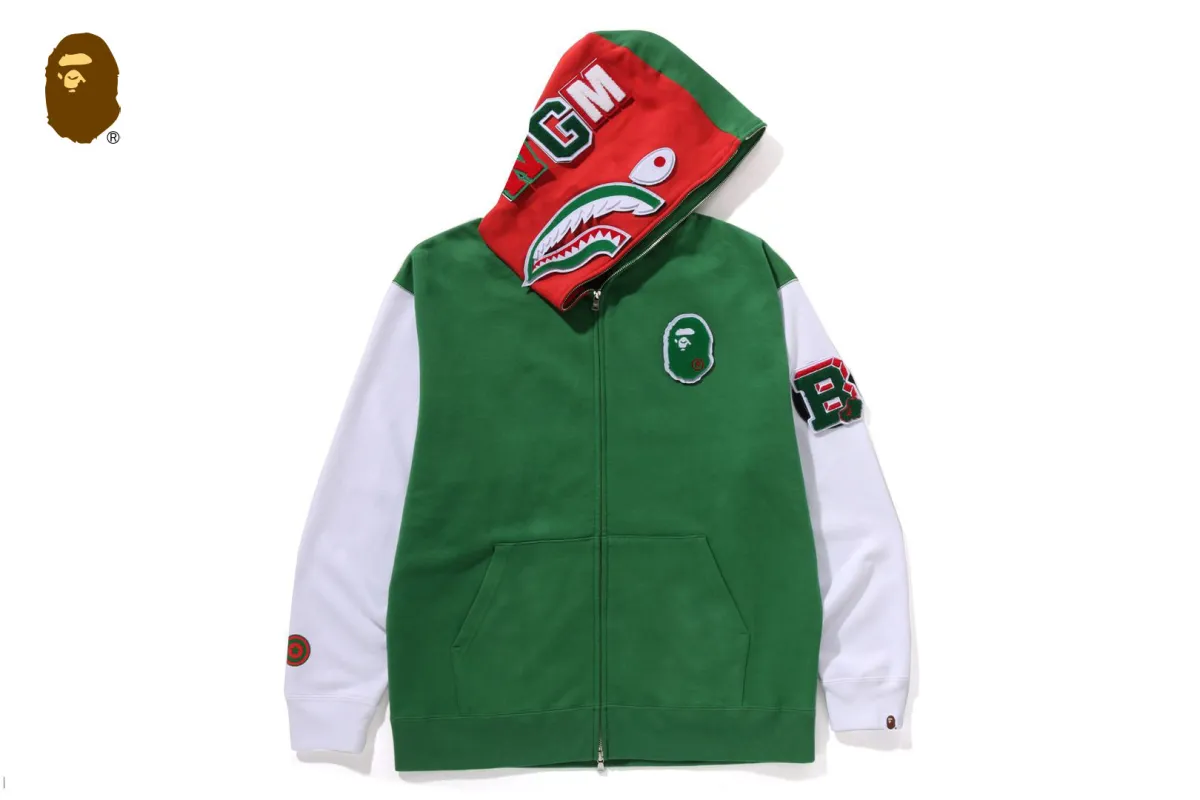 SHARK FULL ZIP HOODIE ITALY made by Bape