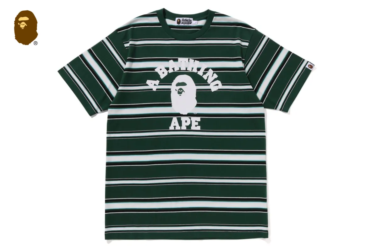 COLLEGE STRIPE TEE sold by Bape