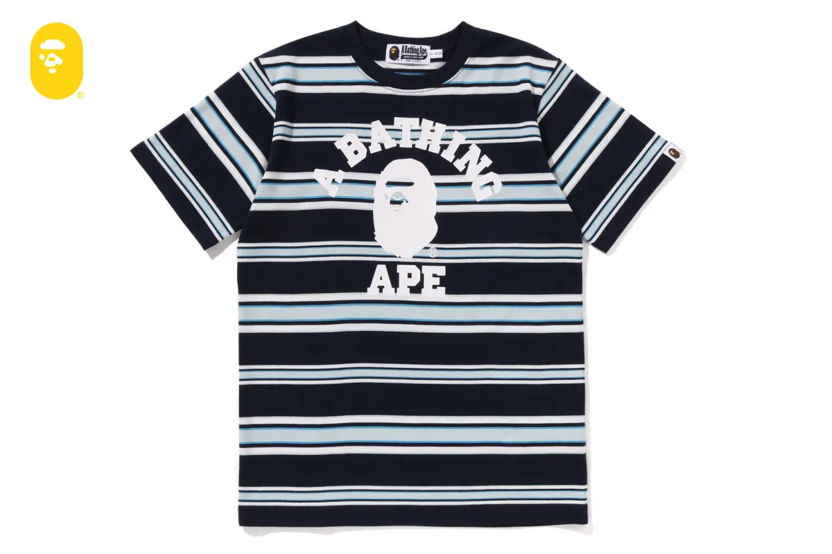 COLLEGE STRIPE TEE sold by Bape